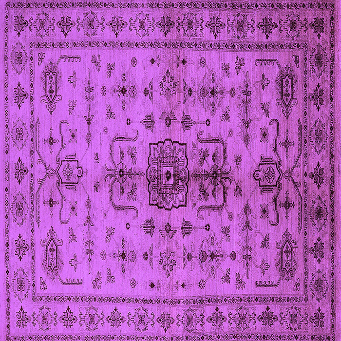 Square Oriental Purple Traditional Rug, urb607pur