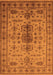 Machine Washable Oriental Orange Traditional Area Rugs, wshurb607org