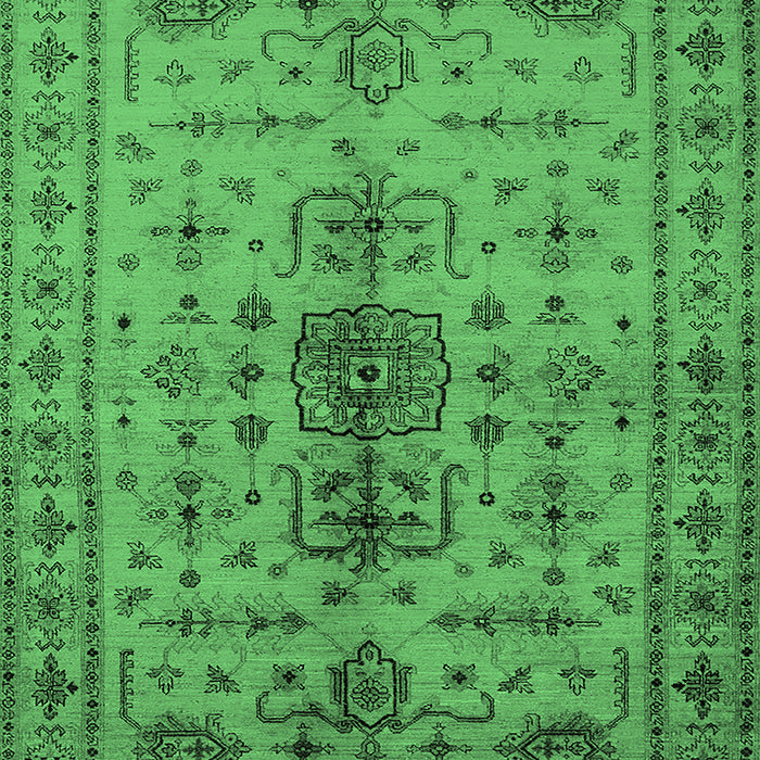 Oriental Emerald Green Traditional Rug, urb607emgrn