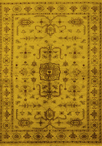 Oriental Yellow Traditional Rug, urb607yw