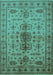 Oriental Turquoise Traditional Rug, urb607turq
