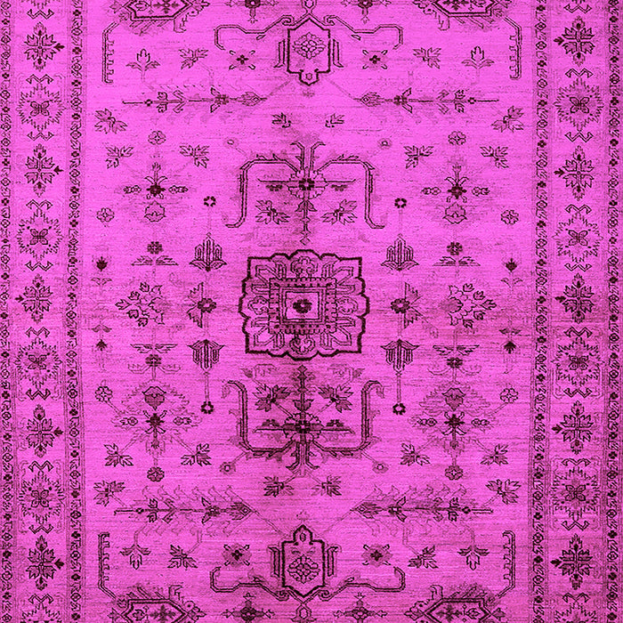 Machine Washable Oriental Pink Traditional Rug, wshurb607pnk