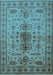 Oriental Light Blue Traditional Rug, urb607lblu