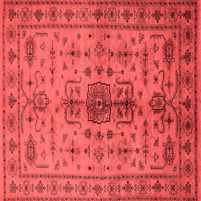 Machine Washable Oriental Red Traditional Rug, wshurb607red