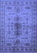 Machine Washable Oriental Blue Traditional Rug, wshurb607blu