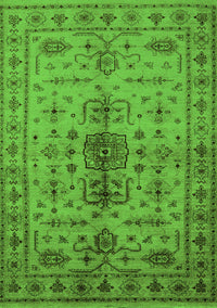 Oriental Green Traditional Rug, urb607grn