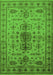 Oriental Green Traditional Rug, urb607grn