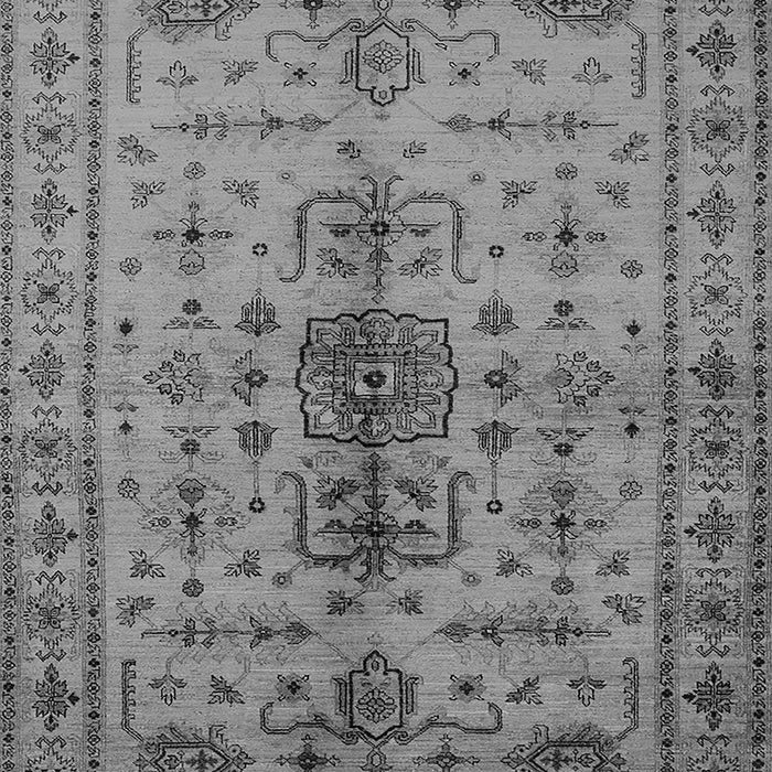 Machine Washable Oriental Gray Traditional Rug, wshurb607gry