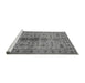 Sideview of Machine Washable Oriental Gray Traditional Rug, wshurb607gry