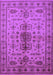 Machine Washable Oriental Purple Traditional Area Rugs, wshurb607pur