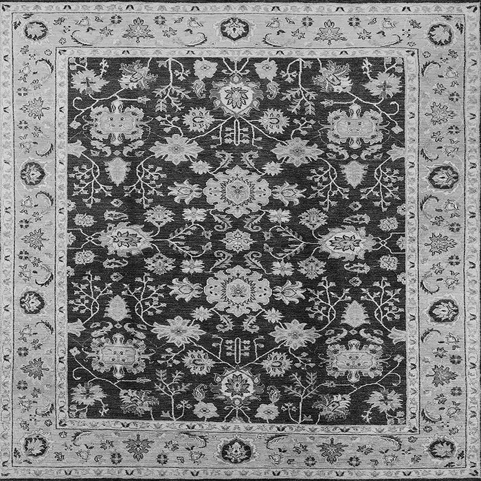 Square Oriental Gray Traditional Rug, urb608gry