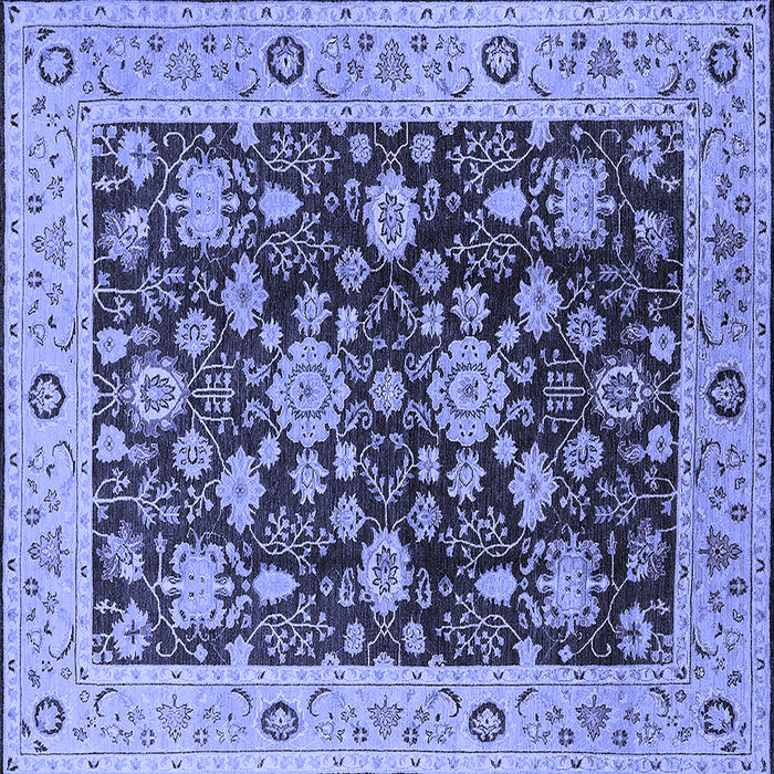 Square Oriental Blue Traditional Rug, urb608blu