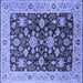 Square Oriental Blue Traditional Rug, urb608blu
