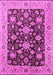 Machine Washable Oriental Pink Traditional Rug, wshurb608pnk