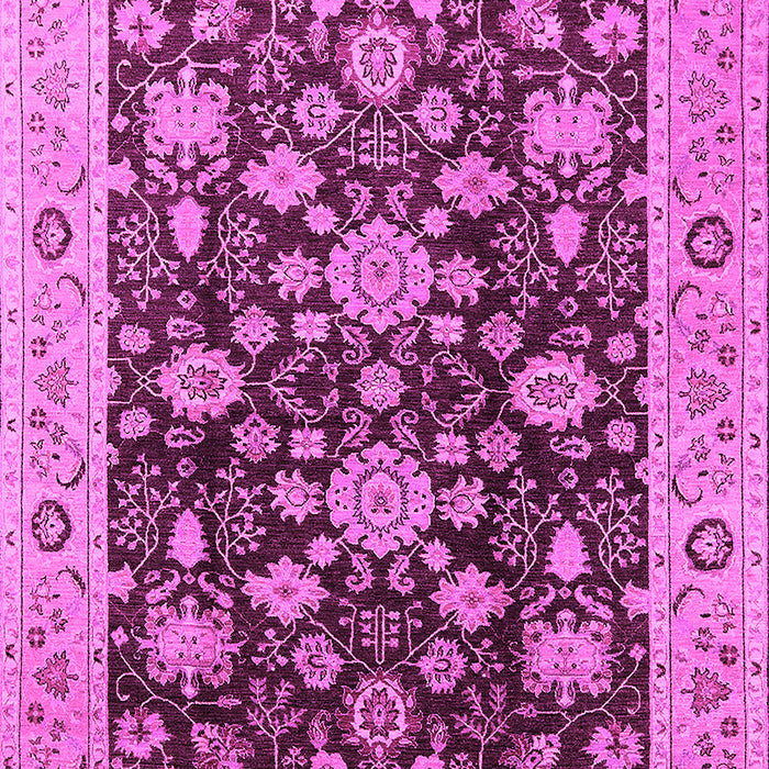Machine Washable Oriental Pink Traditional Rug, wshurb608pnk