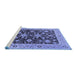 Sideview of Machine Washable Oriental Blue Traditional Rug, wshurb608blu