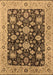 Machine Washable Oriental Brown Traditional Rug, wshurb608brn