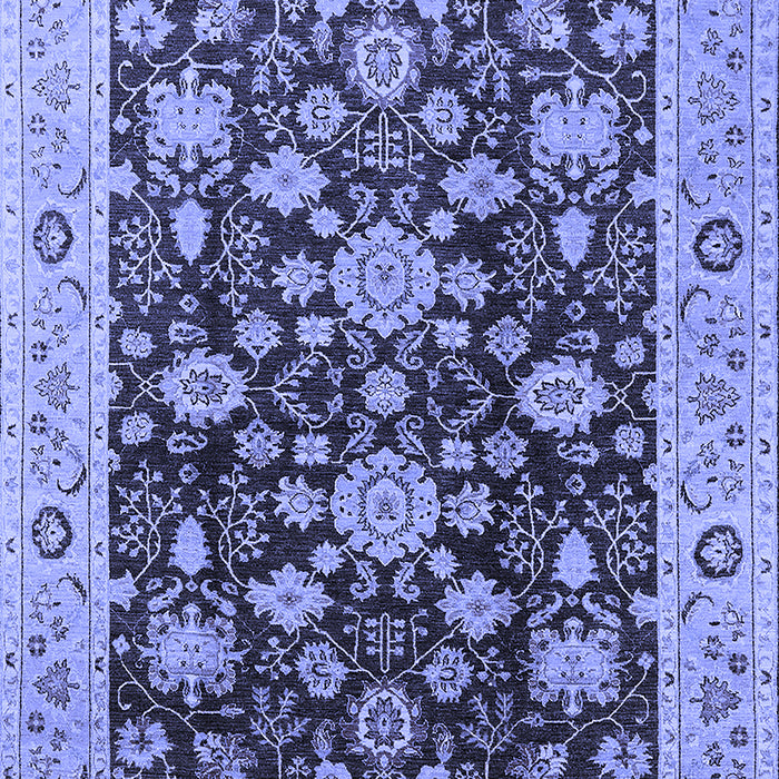 Machine Washable Oriental Blue Traditional Rug, wshurb608blu