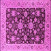 Square Oriental Pink Traditional Rug, urb608pnk