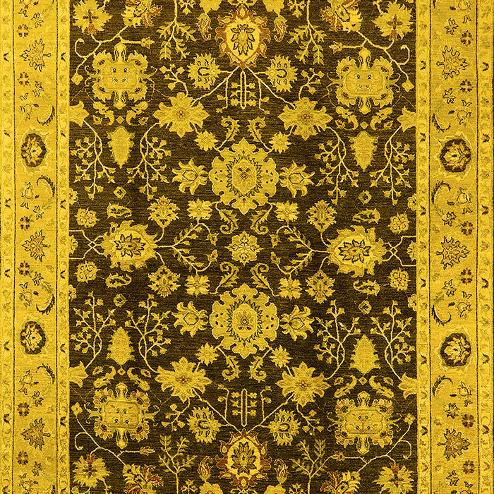 Oriental Yellow Traditional Rug, urb608yw