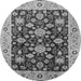 Round Oriental Gray Traditional Rug, urb608gry