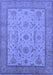 Machine Washable Oriental Blue Traditional Rug, wshurb609blu