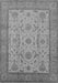 Machine Washable Oriental Gray Traditional Rug, wshurb609gry