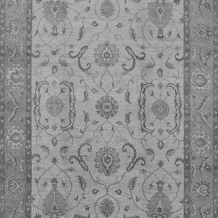 Machine Washable Oriental Gray Traditional Rug, wshurb609gry