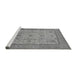 Sideview of Machine Washable Oriental Gray Traditional Rug, wshurb609gry