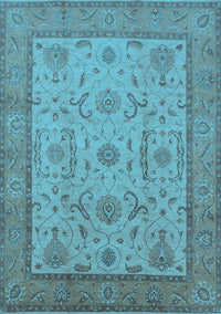 Oriental Light Blue Traditional Rug, urb609lblu