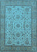 Oriental Light Blue Traditional Rug, urb609lblu