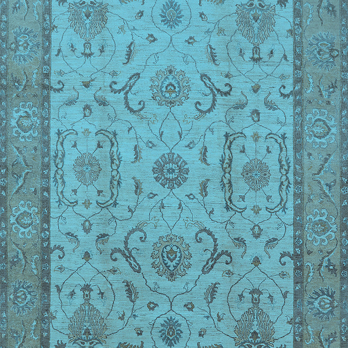 Oriental Light Blue Traditional Rug, urb609lblu