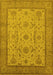 Oriental Yellow Traditional Rug, urb609yw