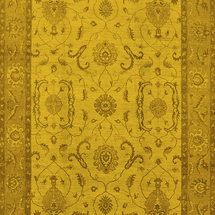 Oriental Yellow Traditional Rug, urb609yw