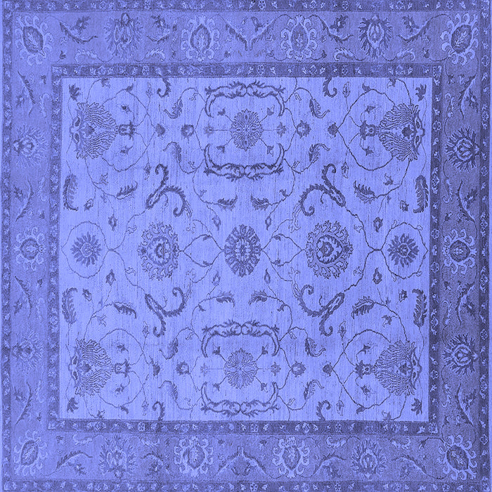 Square Oriental Blue Traditional Rug, urb609blu
