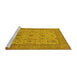 Sideview of Machine Washable Oriental Yellow Traditional Rug, wshurb609yw