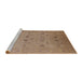 Sideview of Machine Washable Industrial Modern Light Copper Gold Rug, wshurb610