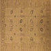 Square Oriental Brown Traditional Rug, urb610brn