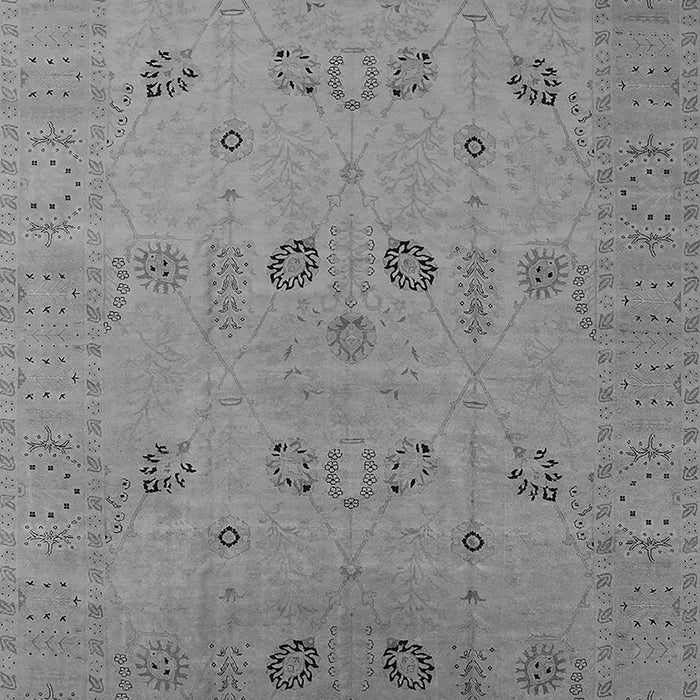 Machine Washable Oriental Gray Traditional Rug, wshurb610gry