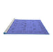 Sideview of Machine Washable Oriental Blue Traditional Rug, wshurb610blu