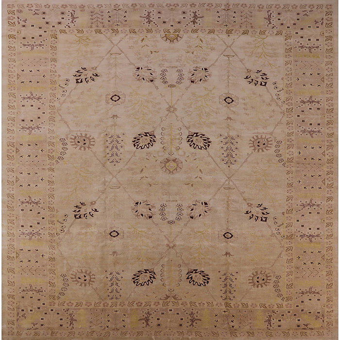 Square Machine Washable Industrial Modern Light Copper Gold Rug, wshurb610