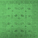 Square Oriental Emerald Green Traditional Rug, urb610emgrn