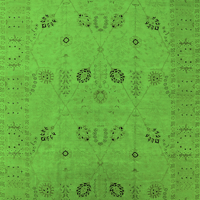 Oriental Green Traditional Rug, urb610grn