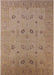 Mid-Century Modern Light Copper Gold Oriental Rug, urb610