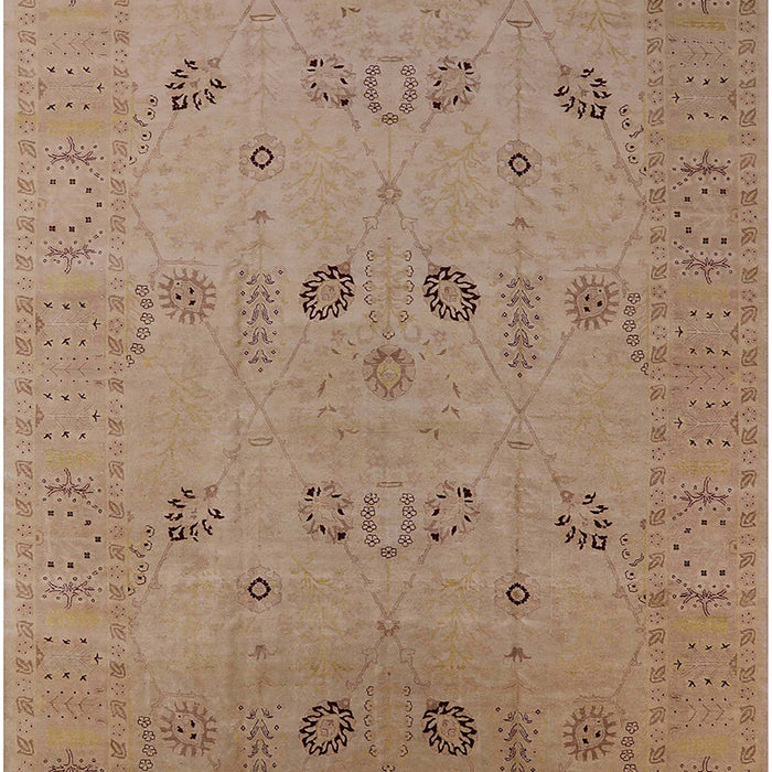 Mid-Century Modern Light Copper Gold Oriental Rug, urb610