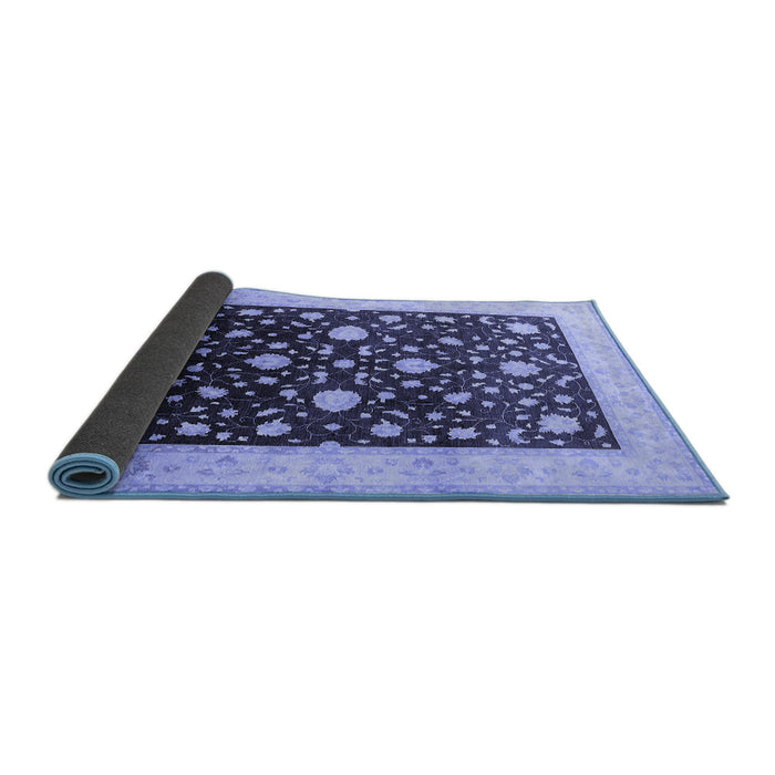Sideview of Oriental Blue Traditional Rug, urb611blu