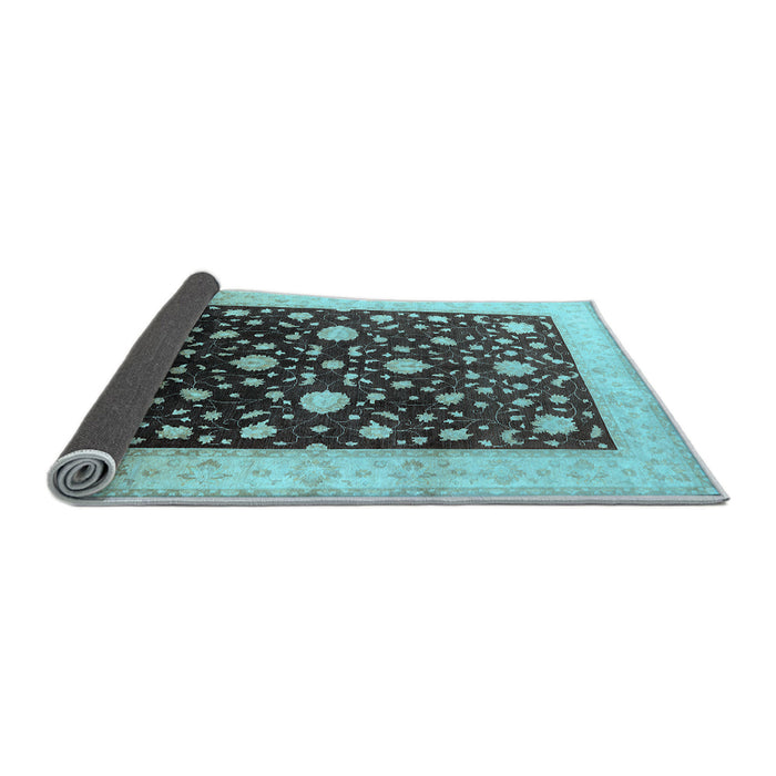Sideview of Oriental Light Blue Traditional Rug, urb611lblu