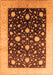 Machine Washable Oriental Orange Traditional Area Rugs, wshurb611org