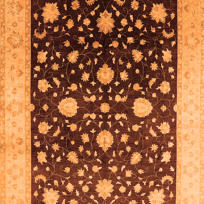 Machine Washable Oriental Orange Traditional Area Rugs, wshurb611org
