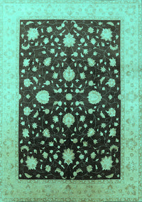 Oriental Turquoise Traditional Rug, urb611turq